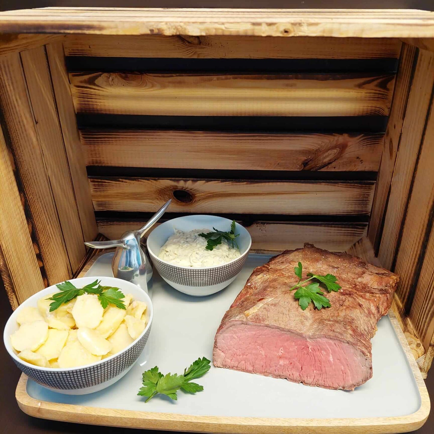 Roastbeef mit Beilagen